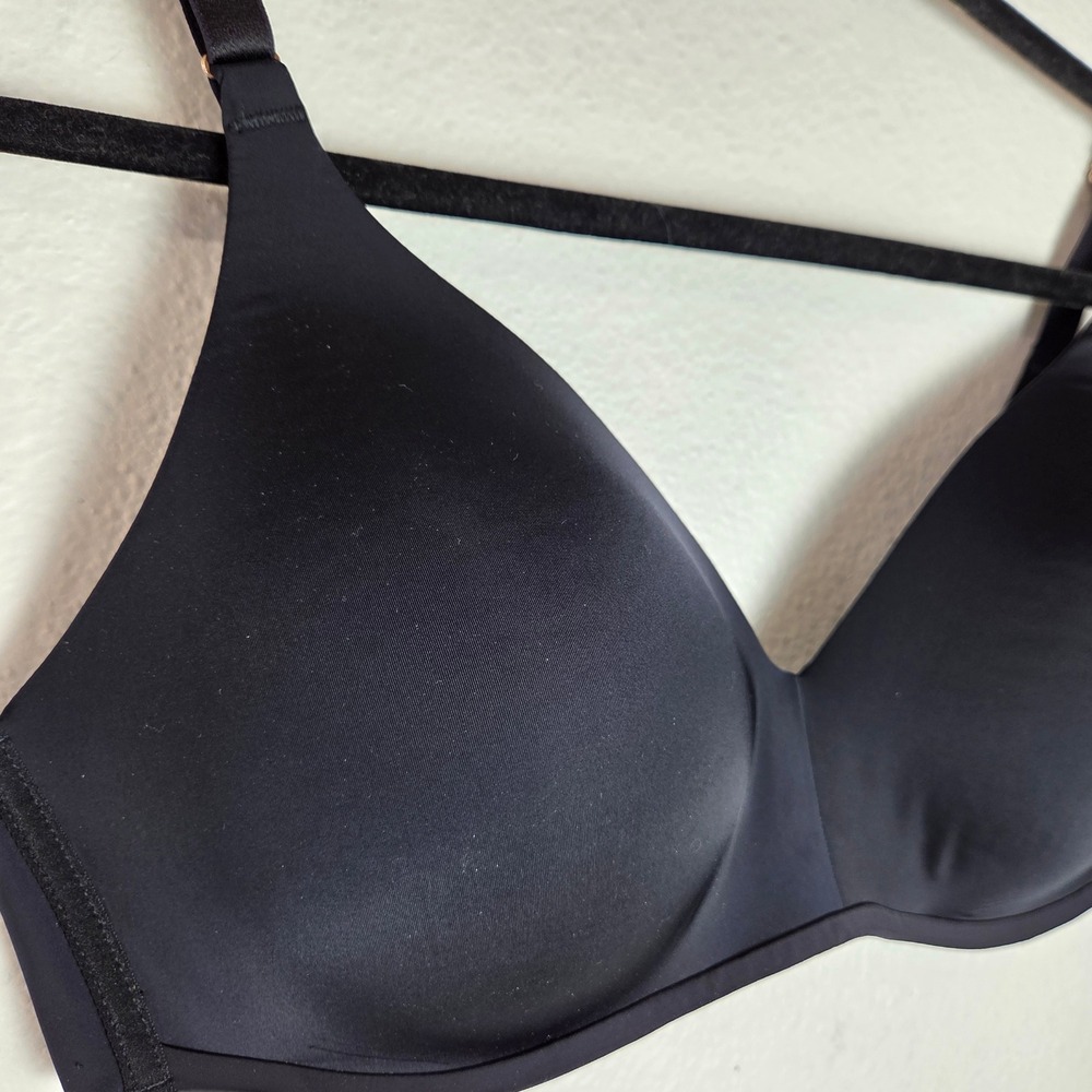 Soma Wireless Full Coverage Bra 40C Black Microfiber Comfort Stretch Adjustable - Picture 3 of 7